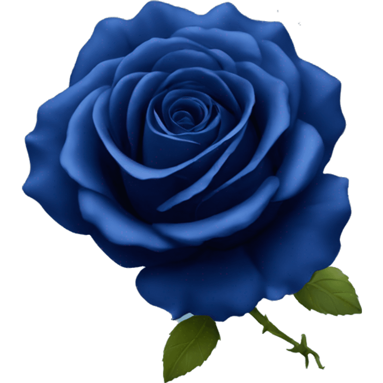 Dark blue rose flower emoji