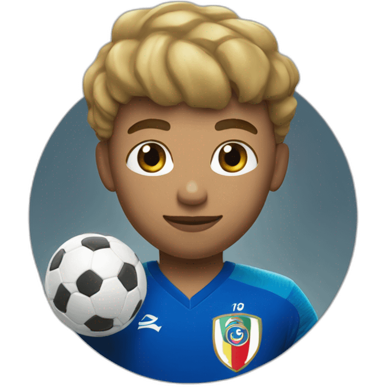 mbappé avec la coupe du monde emoji