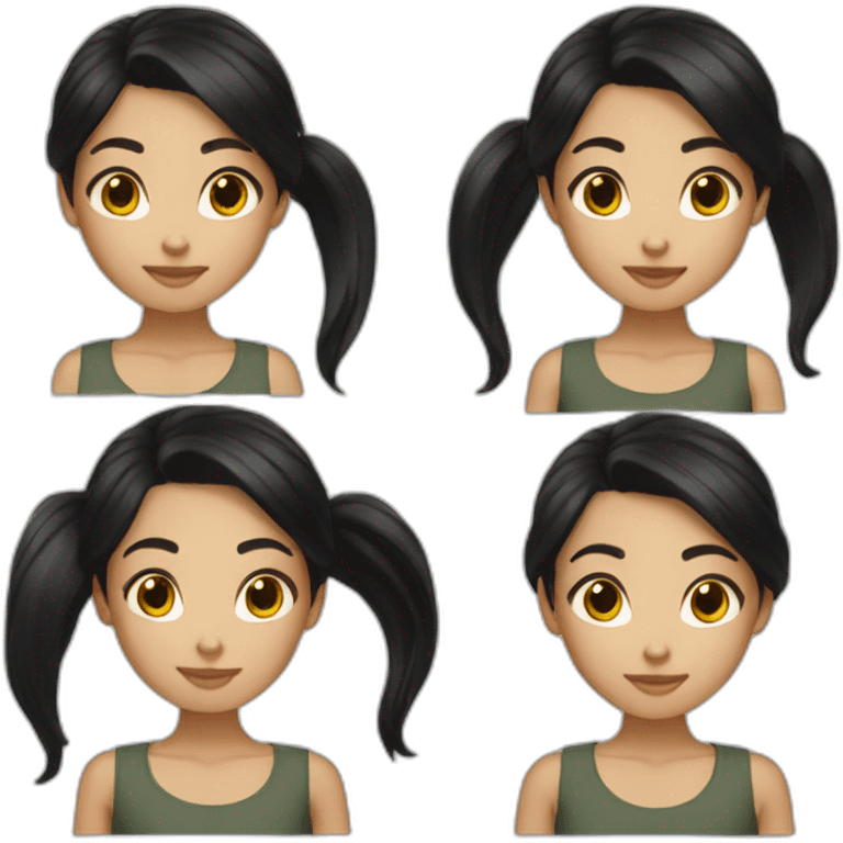 Vietnam girl black hair emoji