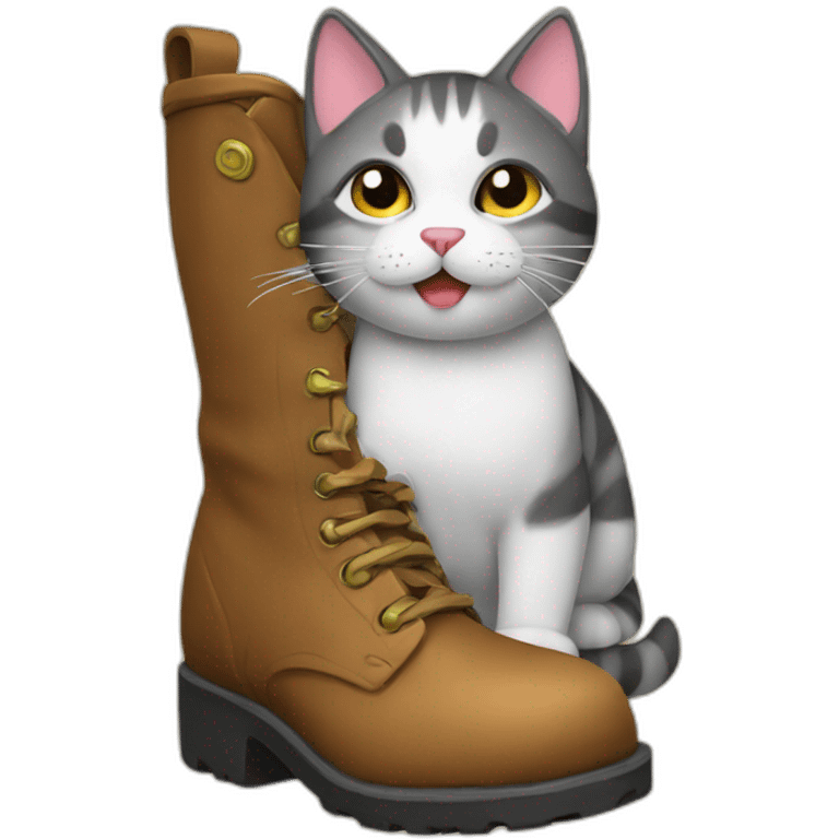 Gato con bota emoji