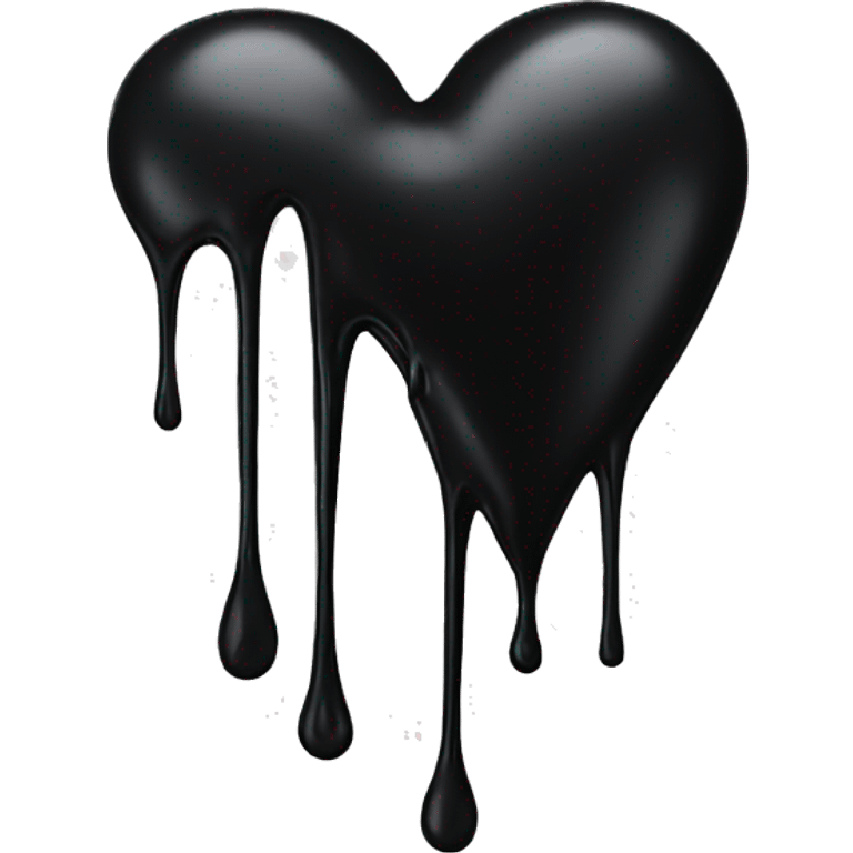 Black dripping heart emoji