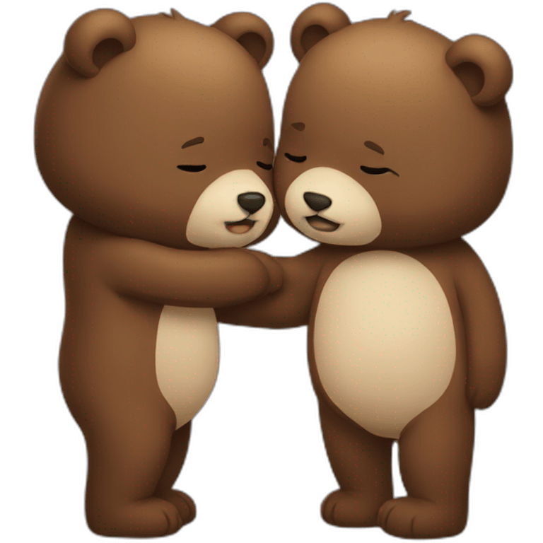 Two bears kissing emoji