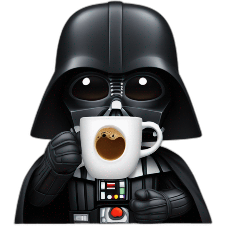 darth vader drinking coffee emoji