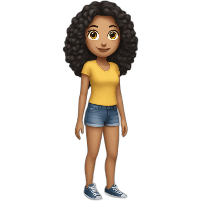 Élodie Costa with 4 leggs emoji