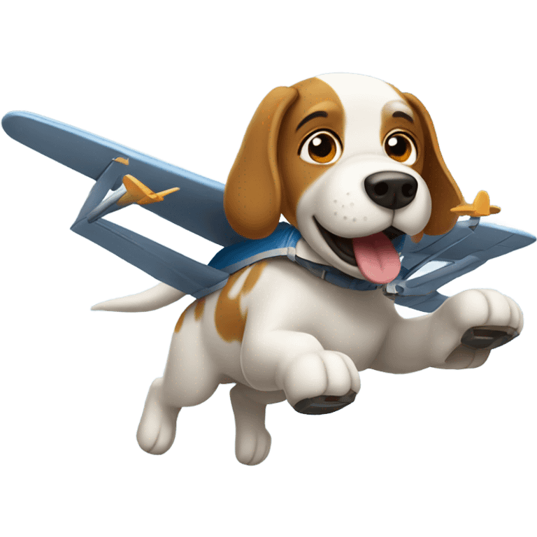 Dog flying a plane  emoji