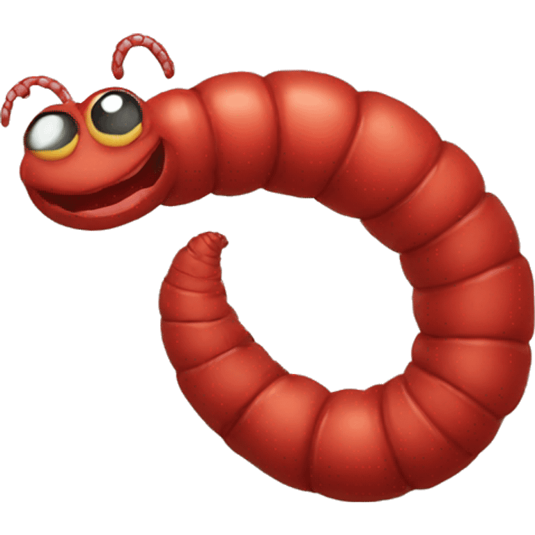 red worm emoji