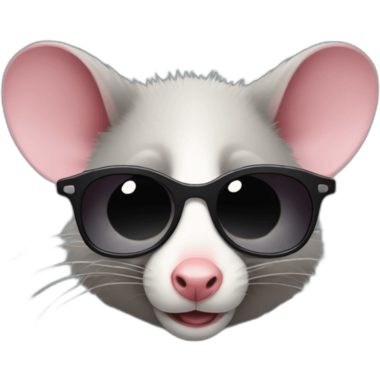 possum wearing sunglasses emoji