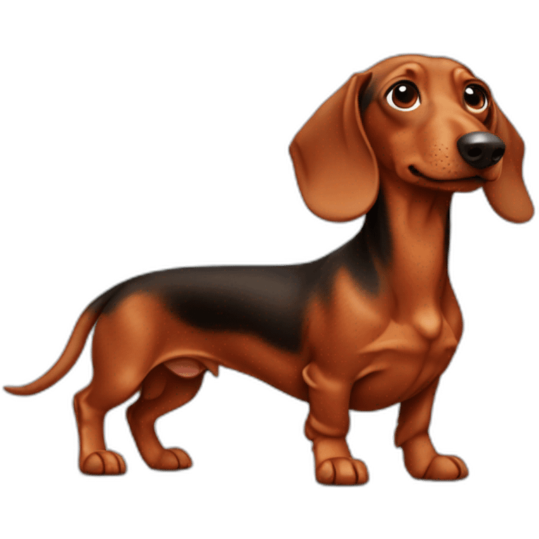 red dachshund emoji