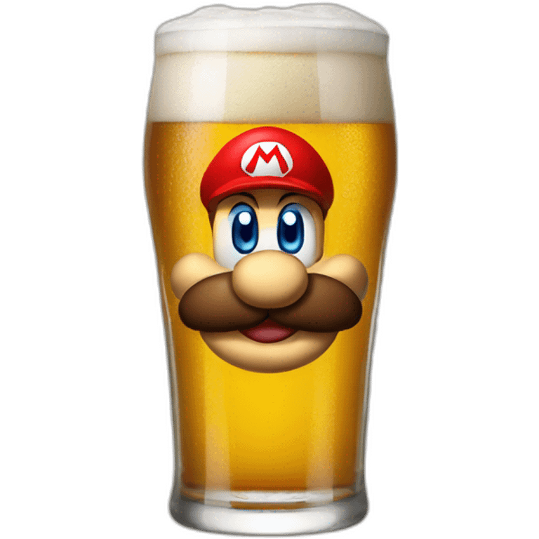 super mario drink beer emoji