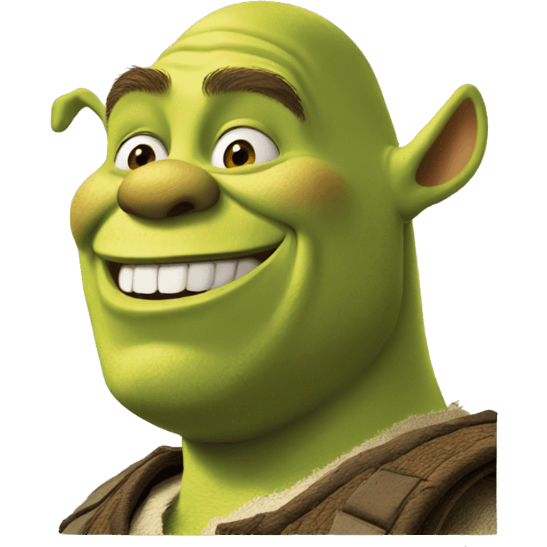 Shrek laughing emoji