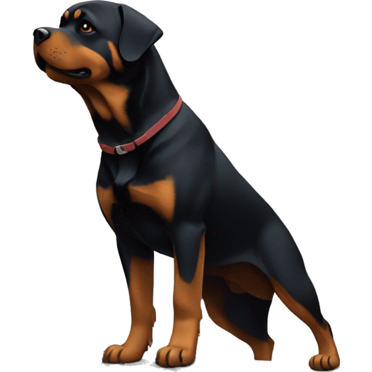 Rottweiler standing on the top of a mountain emoji