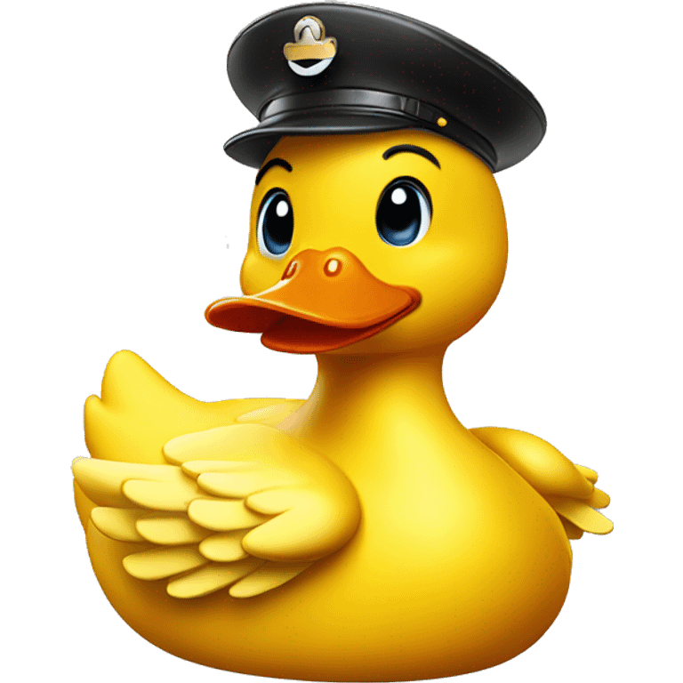 a rubber ducky saluting the camera with one wing emoji