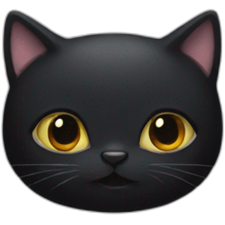 Black Cat in wig emoji