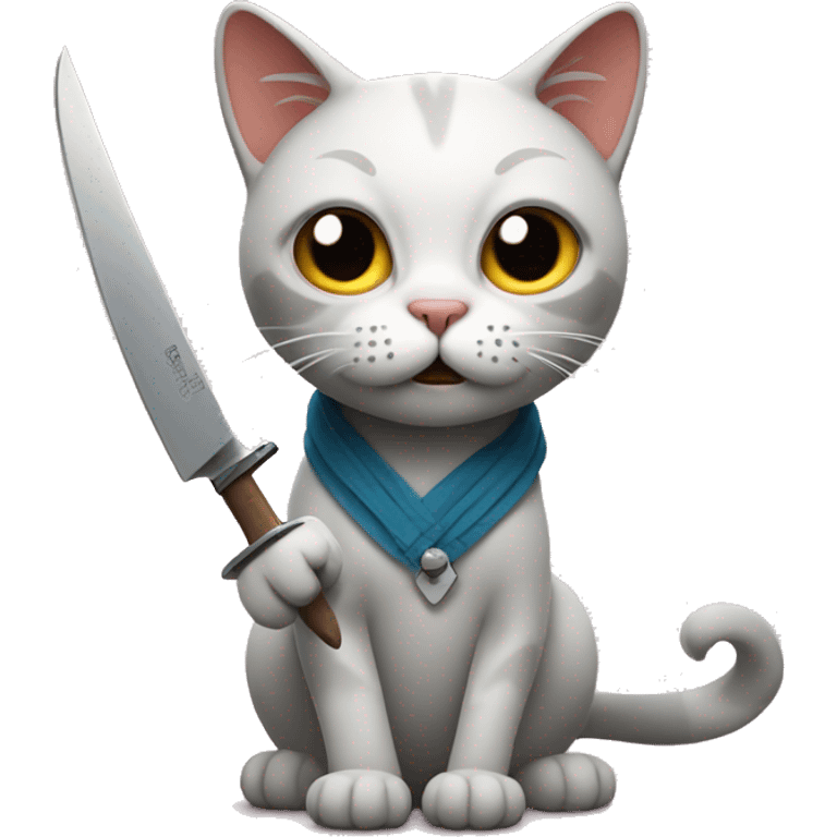 cat with knife emoji