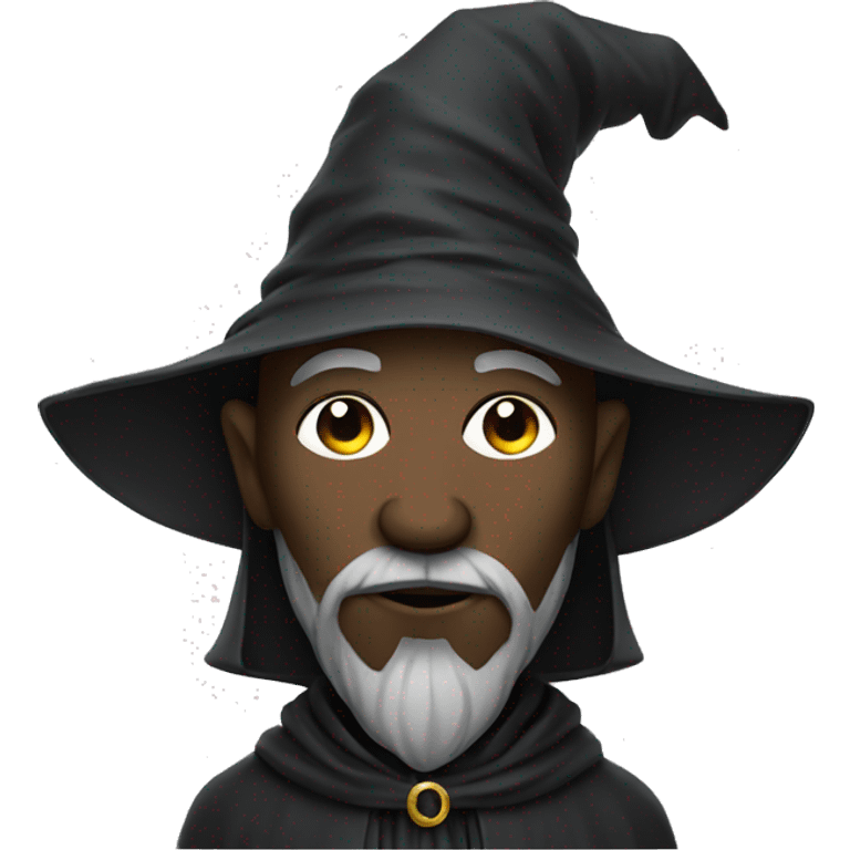 a cool looking black wizard emoji