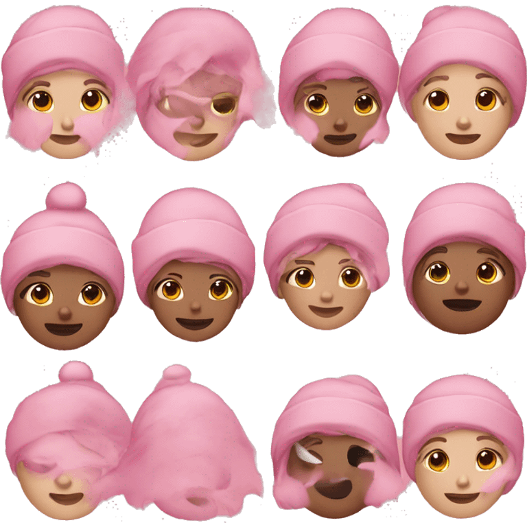 Aethstetic Christmas pink emojis emoji