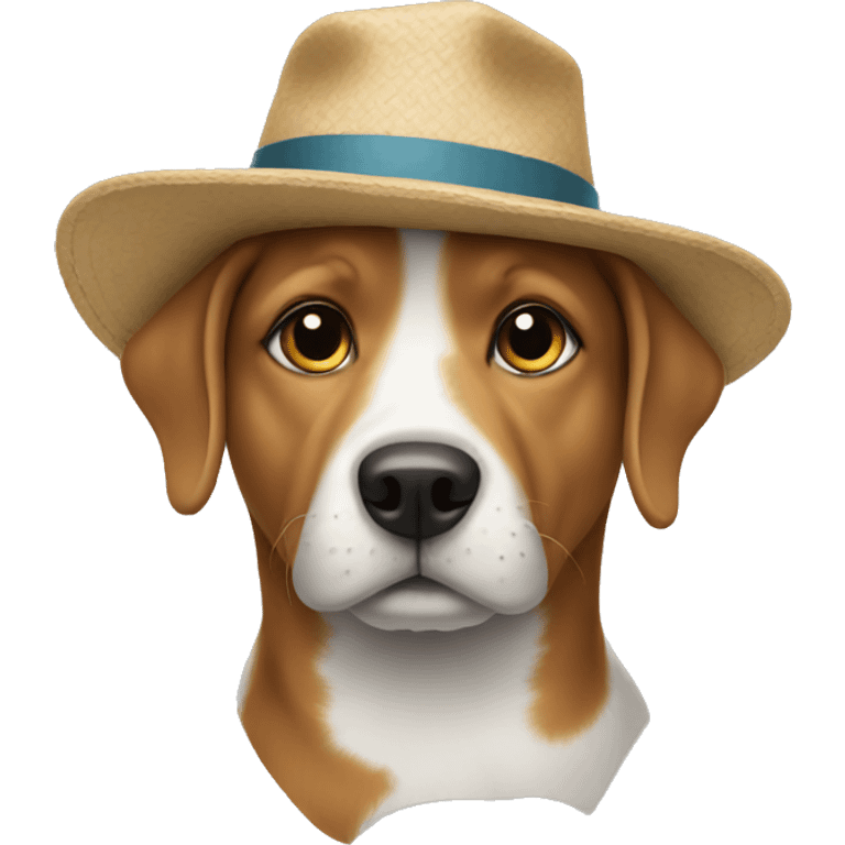 Dog wearing a hat emoji