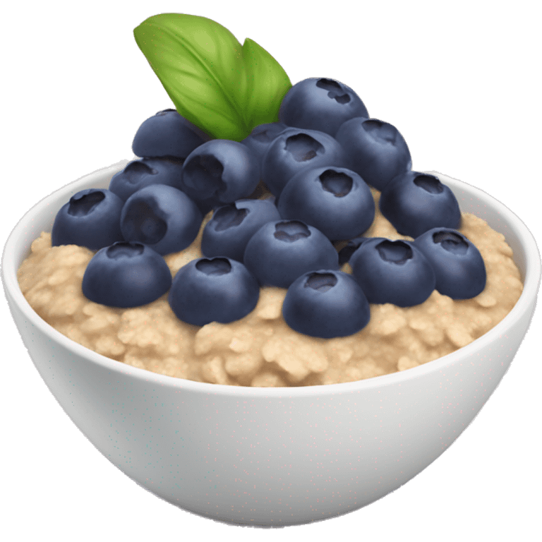 1 oatmeal with blueberry’s on top emoji