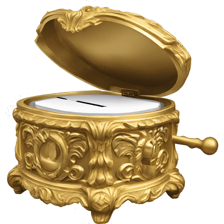  Round ornate gold music box closed emoji