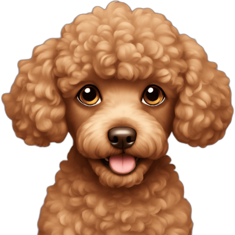 Brown toy poodle emoji