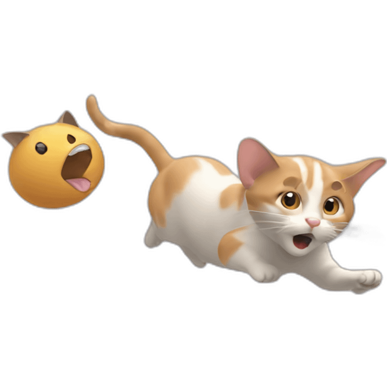 cat chasing a mouse emoji