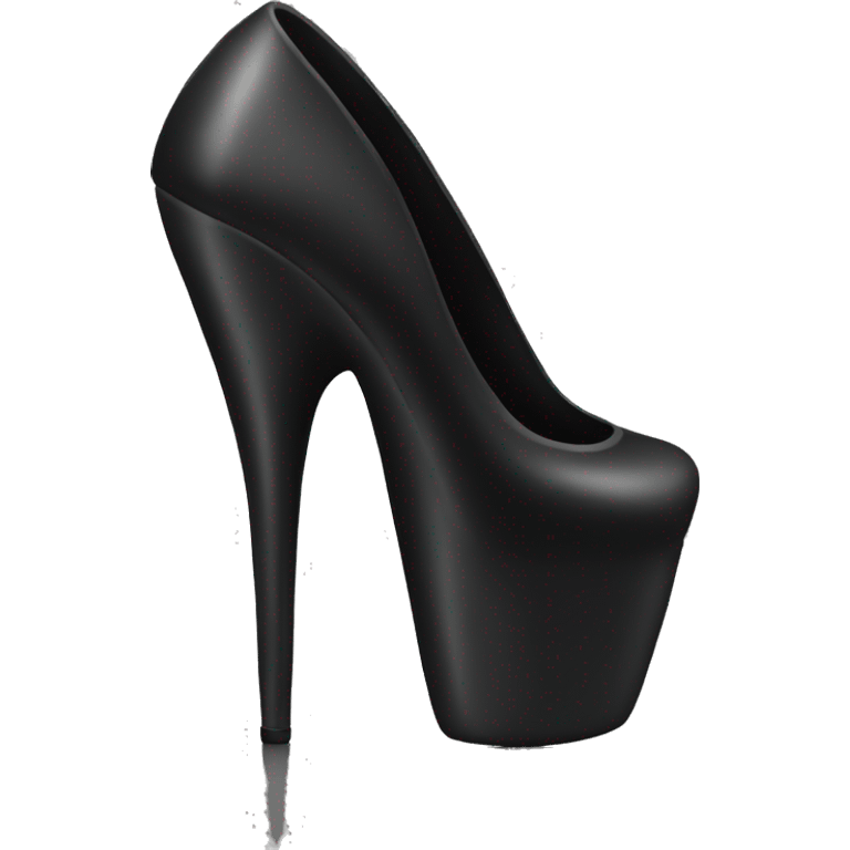 high heels that the bottom color is black emoji