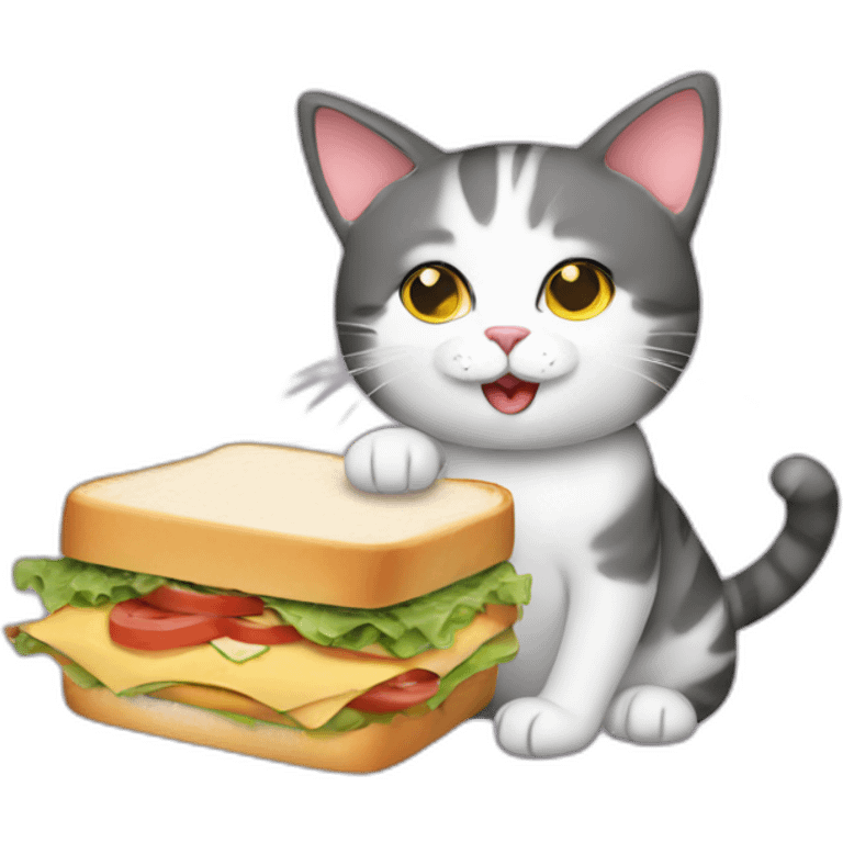 Cat Making a Sandwich emoji