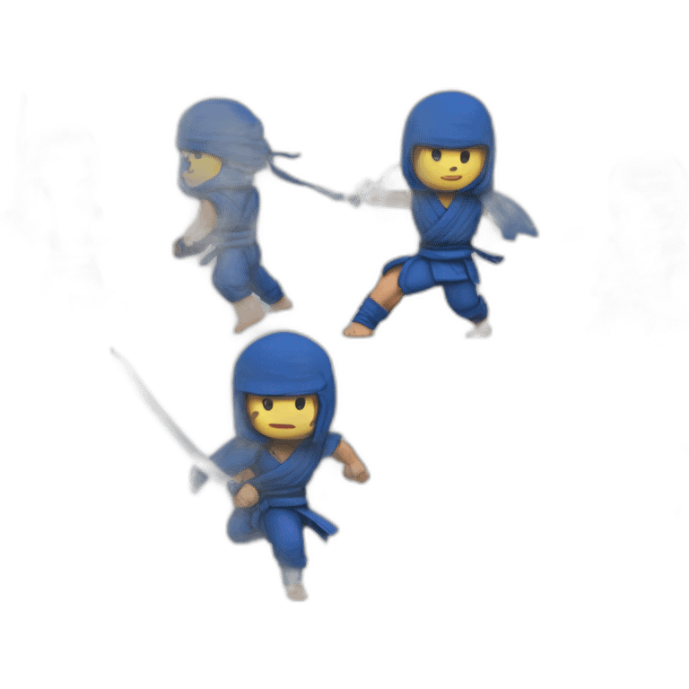 ryu,ninja,barefoot,blue-sleeveless-outfit,blue-ninja-mask,running,slashing-sword emoji