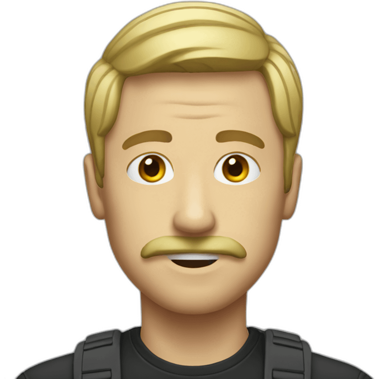 MAN WITH HEADPHON BLONDE MUSTACHE emoji