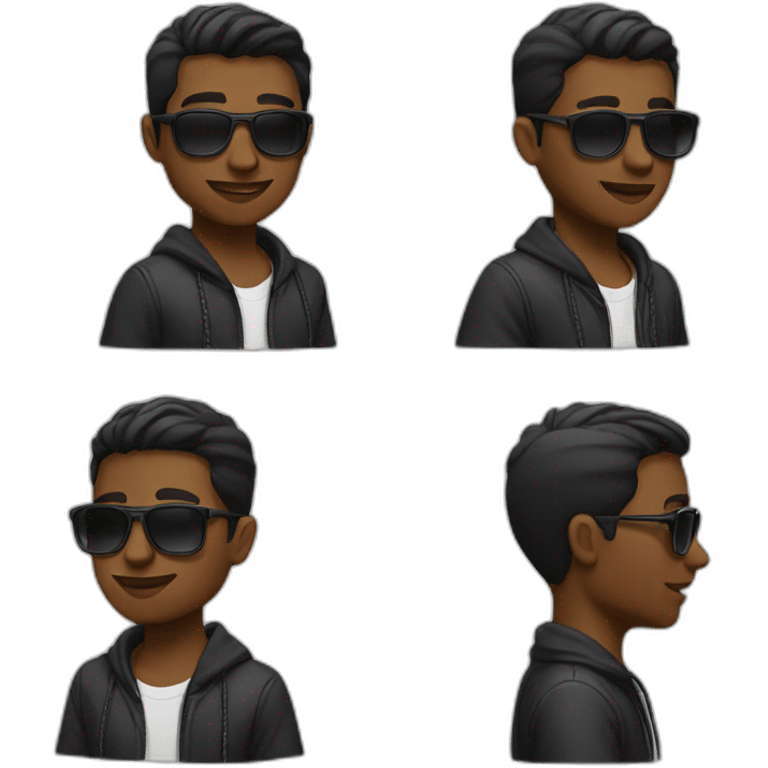 Rich cool boy emoji