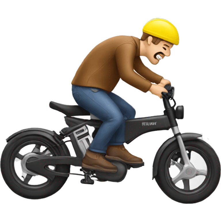 man crashing electric bike emoji