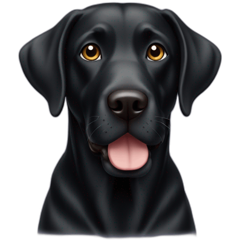 Black Labrador dog emoji