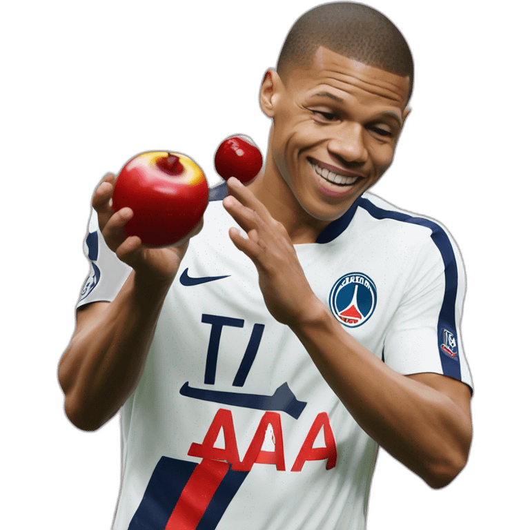 mbappé entrain de boire un coca cherry  emoji