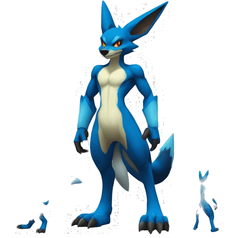 Lucario-Lombax-Sergal-Vernid-Zeraora full body emoji