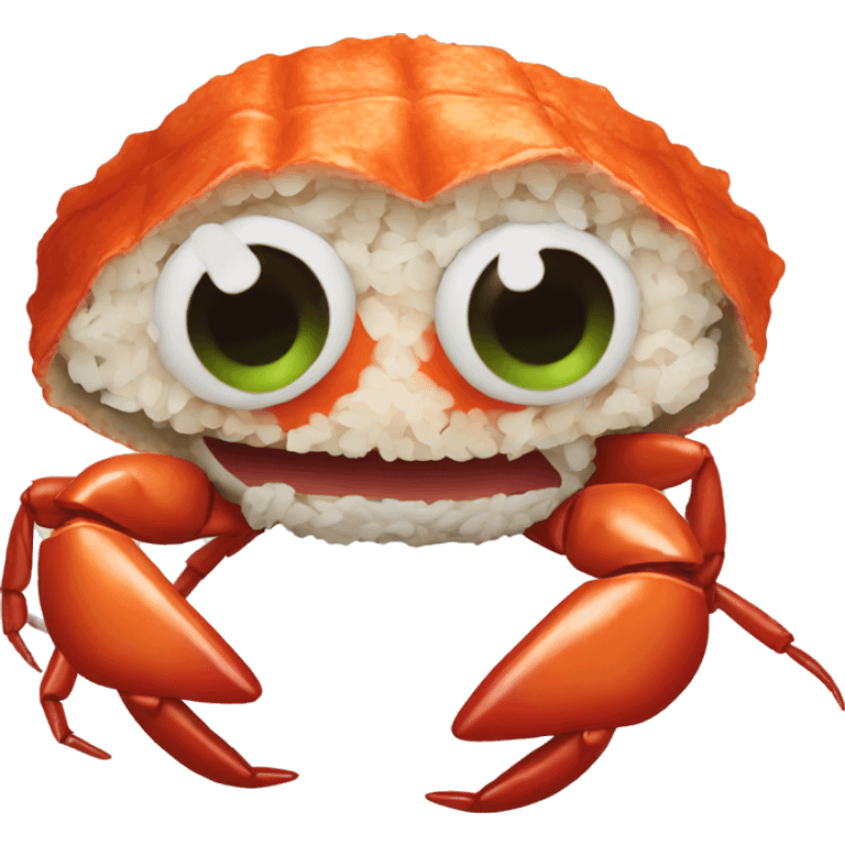 Spicy crab sushi emoji