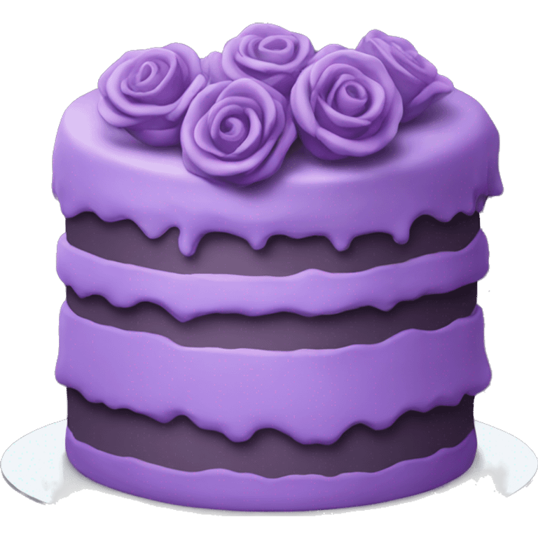 Purple funeral cake emoji