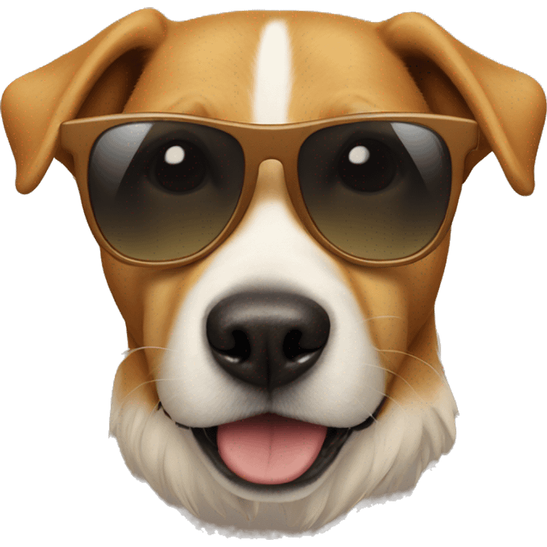 Dog with sunglasses emoji