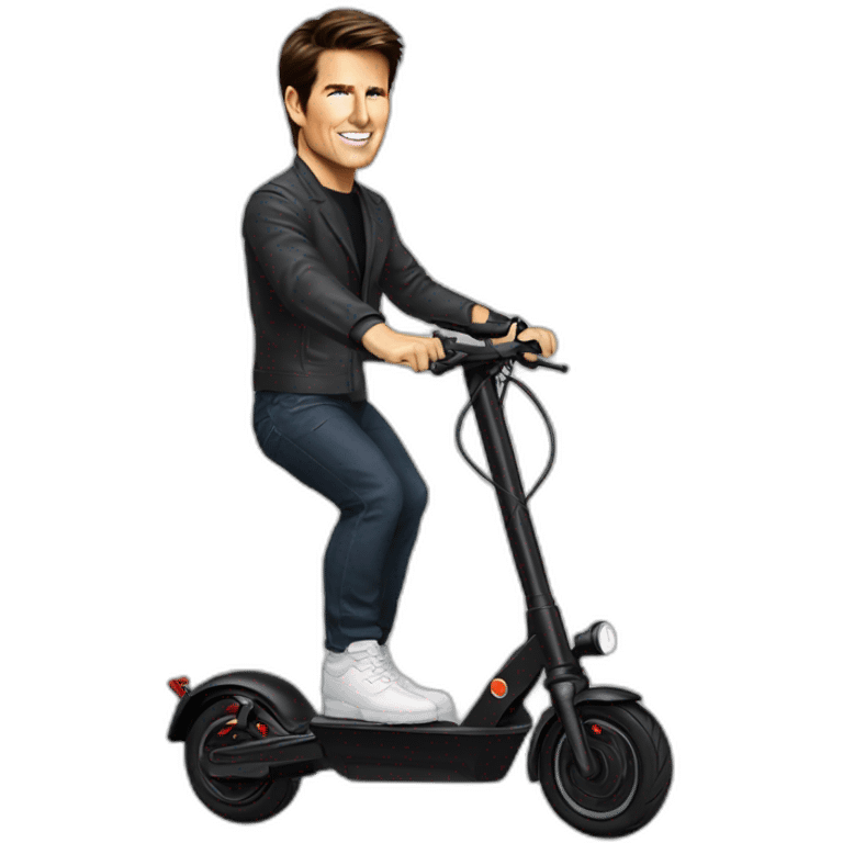 Tom Cruise on electric scooter rob emoji