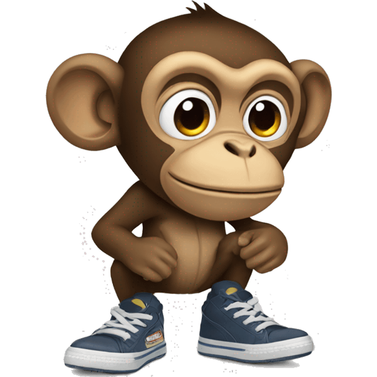 monkey with shoes  emoji