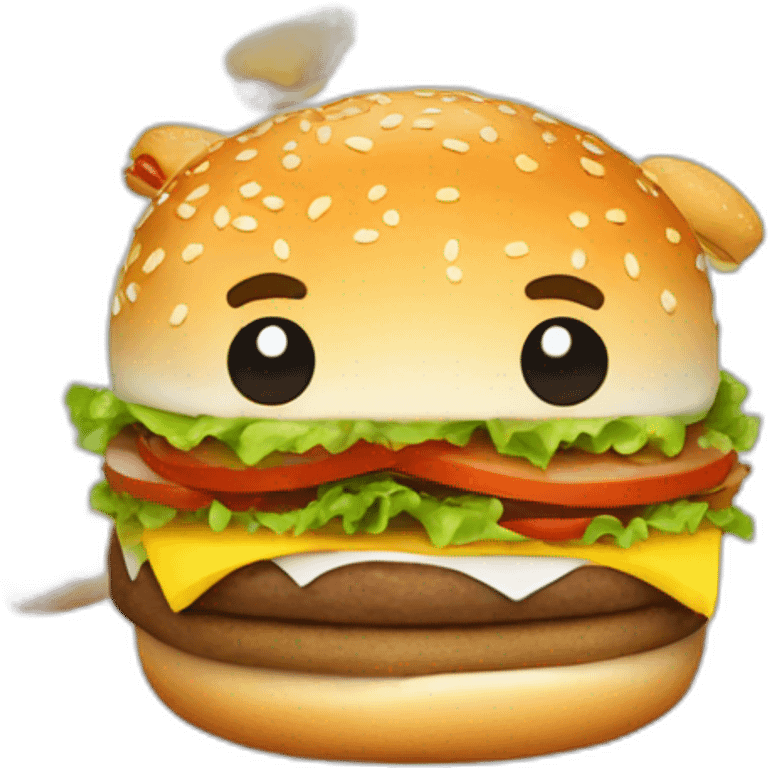 emoji de persona con una hamburguesa en la mano emoji