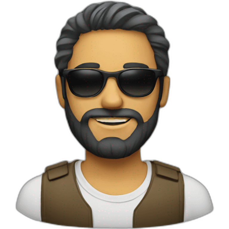 a bearded man in sunglasses emoji