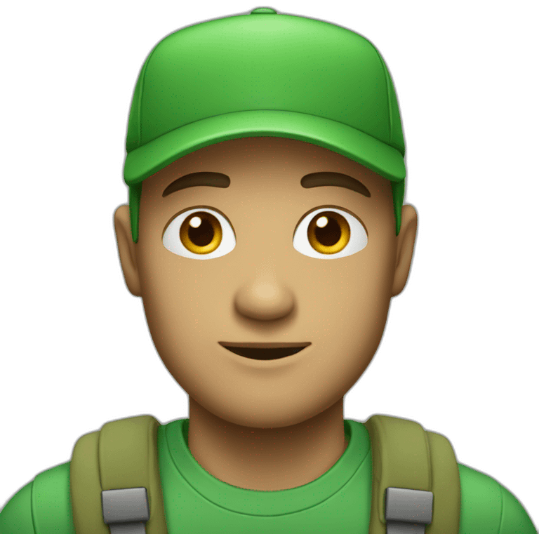 man in green cap emoji