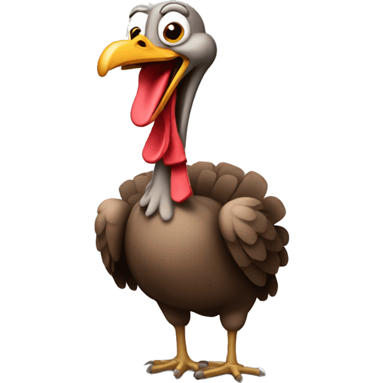 turkey with a very long droopy and curved neck  emoji