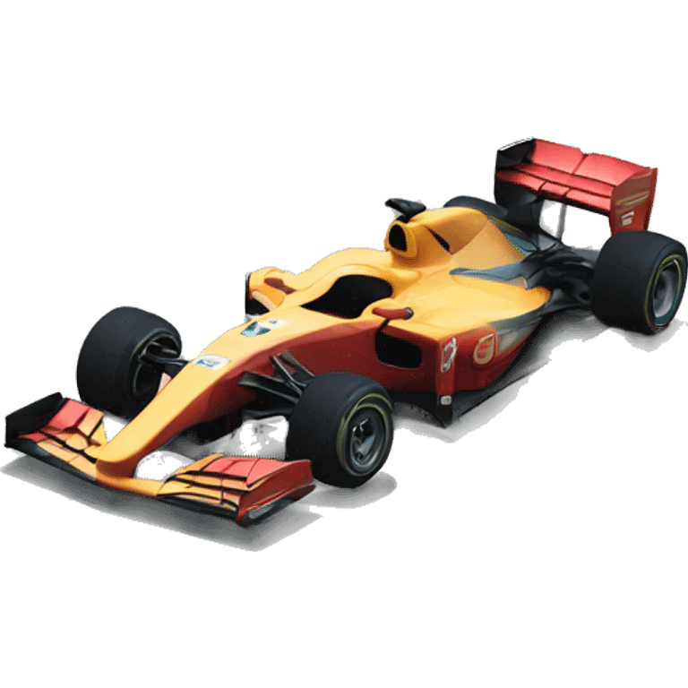 F1 car on highway near ocean emoji