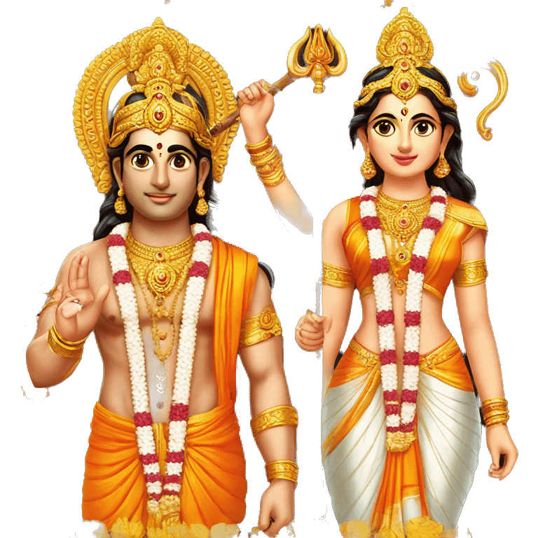 Lord Ram Lakshmana and Sita  emoji