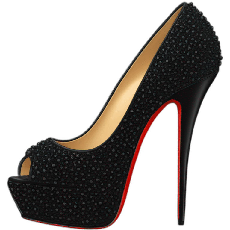 High heels black louboutin emoji