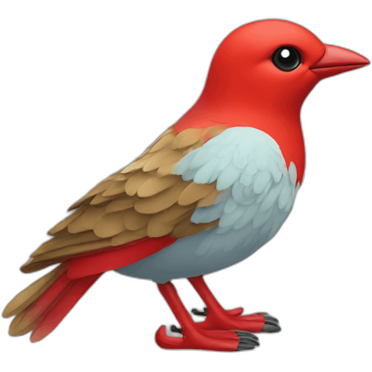 bird in red boots emoji