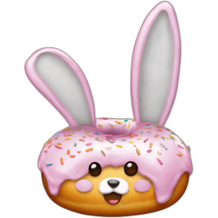 Donut with rabbit ear emoji