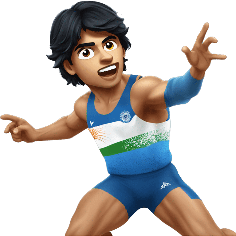 neeraj chopra javelin thrower form india emoji