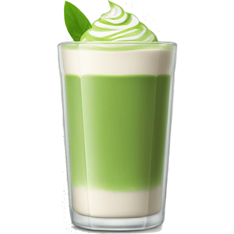 Matcha latte in a glass emoji